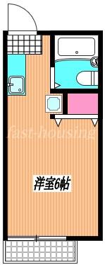 ハイムコルバン(ワンルーム/2階)の間取り写真