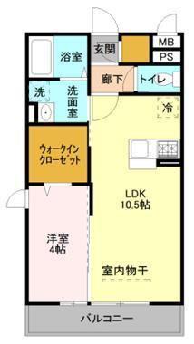 THE WATER IS WIDE(1LDK/1階)の間取り写真