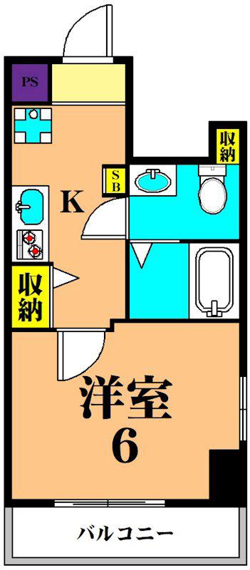 KSハウス(1K/3階)の間取り写真