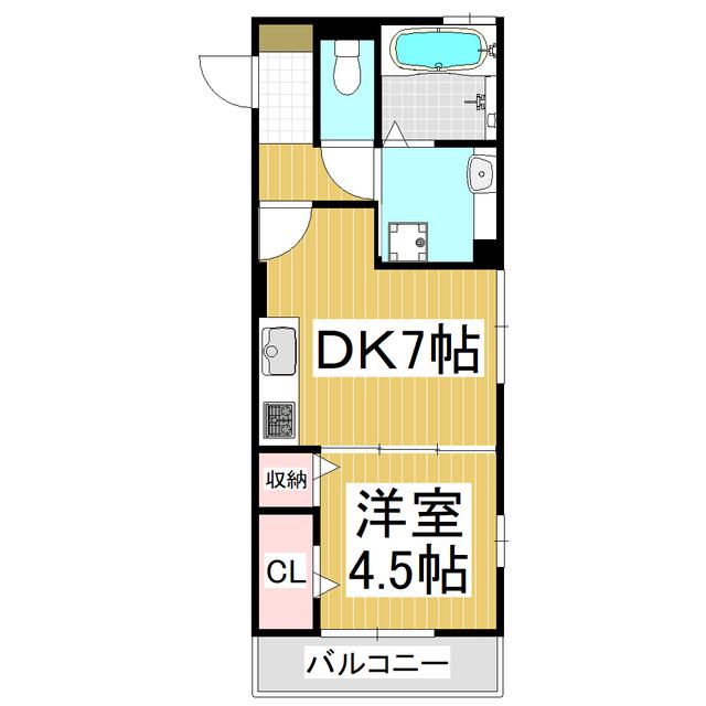 ERFOLG・F(1DK/2階)の間取り写真