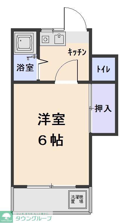 泉ハウス(ワンルーム/2階)の間取り写真