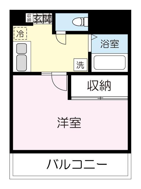 ベルコート五輪(1K/3階)の間取り写真