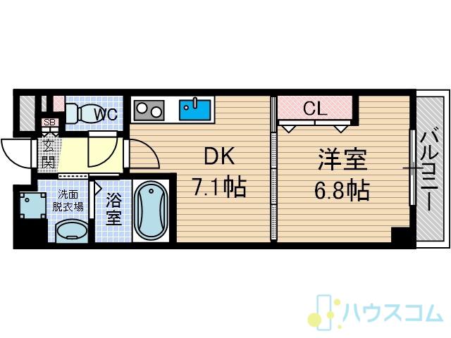 サンローズ南茨木(1DK/2階)の間取り写真
