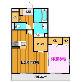 YSメディカ郡山(1LDK/3階)の間取り写真