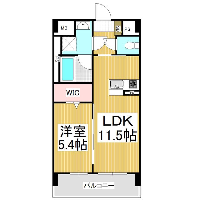 コンフォーティア広丘野村II(1LDK/3階)の間取り写真