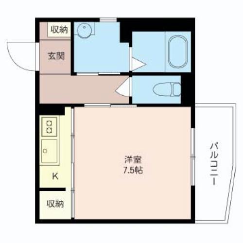 プリミエール西麻布(1K/3階)の間取り写真