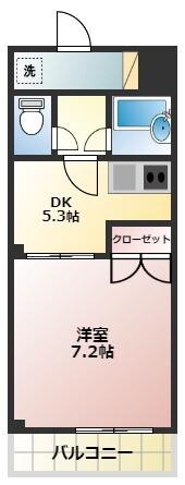 アネスティー健A(1DK/3階)の間取り写真