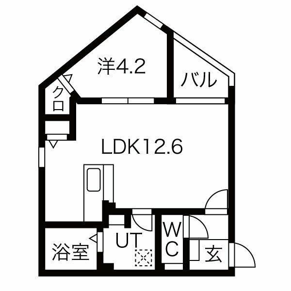 NAGOYA THE FOREST(1LDK/1階)の間取り写真