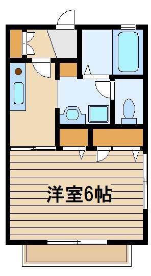 レミーハイム(1K/2階)の間取り写真