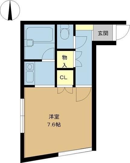プレイス平岸(1K/3階)の間取り写真