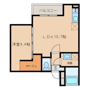 MOVE本陣(1LDK/3階)の間取り写真