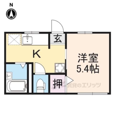 チェルヴォ(1K/2階)の間取り写真