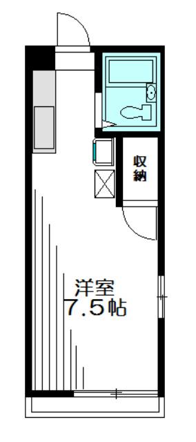 ヴァイサーホ-フ(1K/2階)の間取り写真