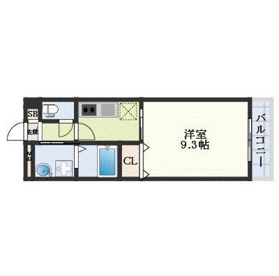 アンプルールフェールGLANDMOB(1K/3階)の間取り写真