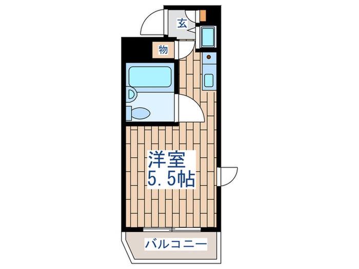 ミリオンコート池上(ワンルーム/3階)の間取り写真