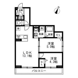 NOBLE VILLA TOZUKA(2LDK/2階)の間取り写真