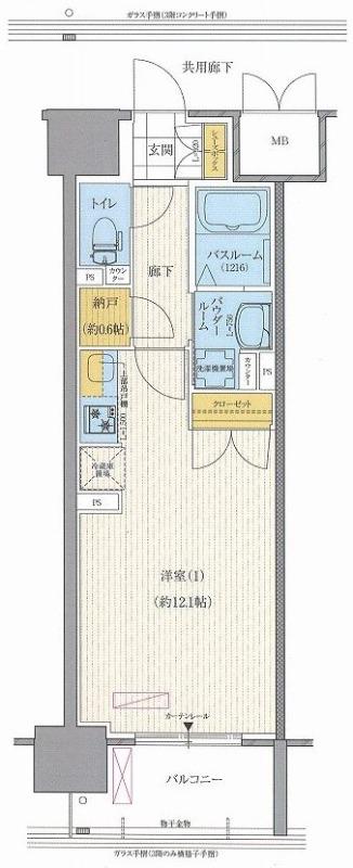 セイシア大拓26(ワンルーム/7階)の間取り写真