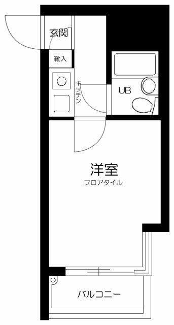 エヴェナール代々木(1K/2階)の間取り写真