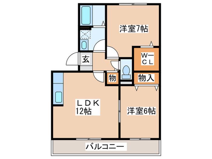 グランドパレス(2LDK/3階)の間取り写真