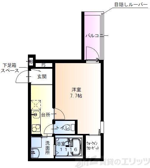 フジパレス柴島V番館(1K/2階)の間取り写真