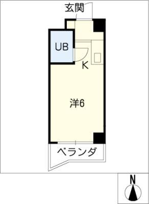SPARK25(ワンルーム/4階)の間取り写真