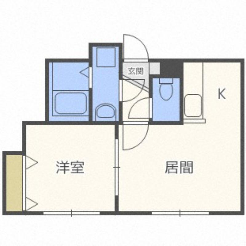ジュピターII(1LDK/2階)の間取り写真