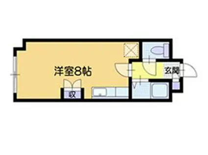 アルカーサ富岡(ワンルーム/5階)の間取り写真