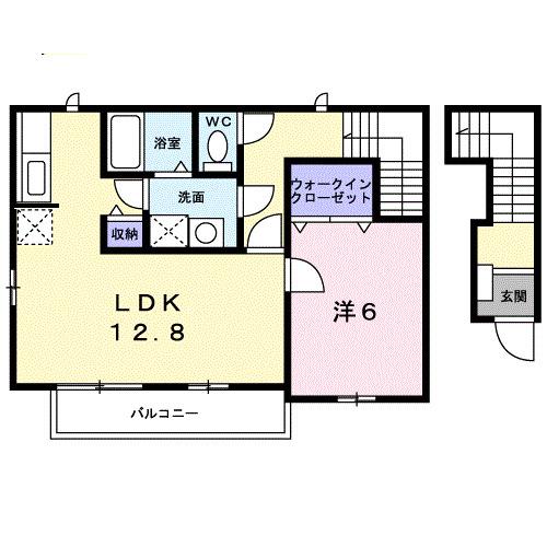 ラ シャンテ(1LDK/2階)の間取り写真