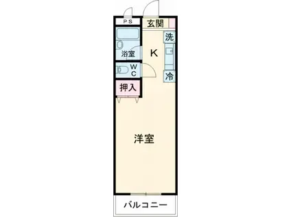 ユニティALBA(ワンルーム/3階)の間取り写真