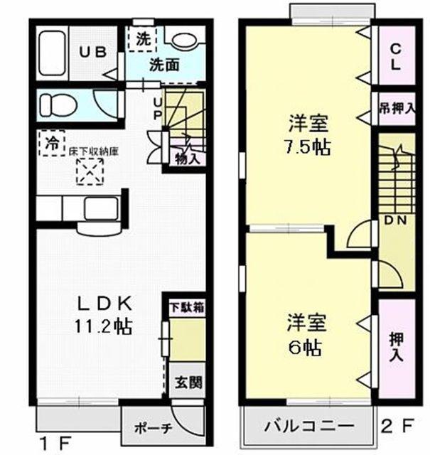 FAMILIA II(2LDK/1階)の間取り写真