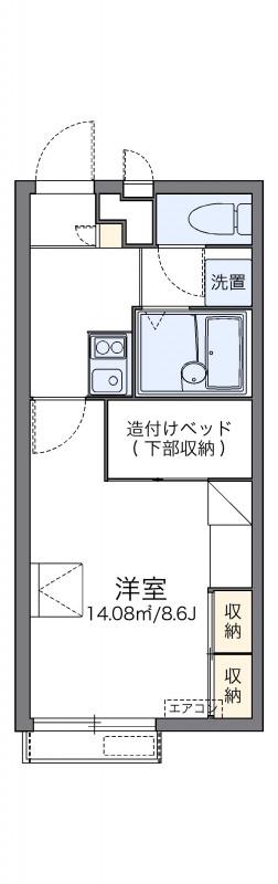 レオパレス稲荷町(1K/2階)の間取り写真