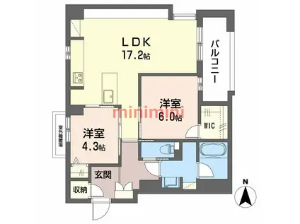 シャーメゾンサイビータ(2LDK/3階)の間取り写真