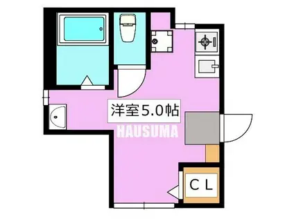 ハイツ谷中(ワンルーム/2階)の間取り写真