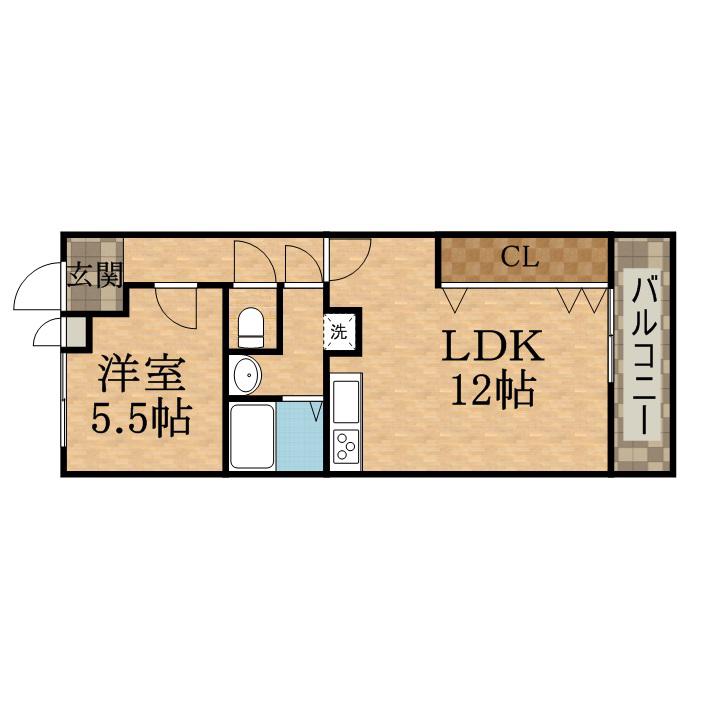 加藤マンション(1LDK/2階)の間取り写真