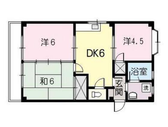 アーバン出汐(3DK/3階)の間取り写真