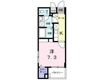 セルフィール(1K/1階)の間取り写真