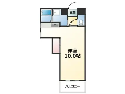 パインヒルズ美野島(ワンルーム/3階)の間取り写真