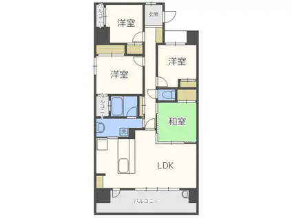 レジディア都島I(4LDK/9階)の間取り写真