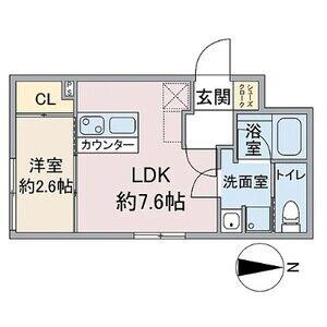 CELENEST浄心(1LDK/3階)の間取り写真