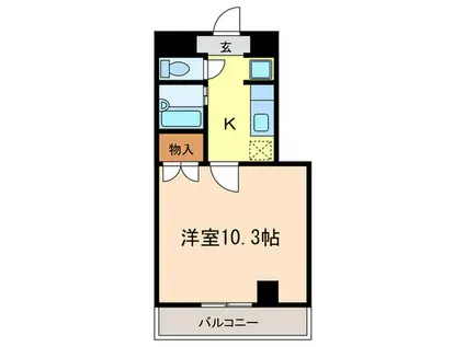 シャルマン大島(1K/2階)の間取り写真