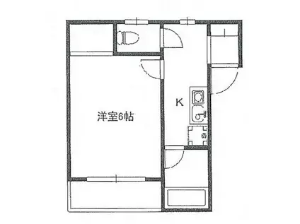 チェリーハイムII(1K/3階)の間取り写真