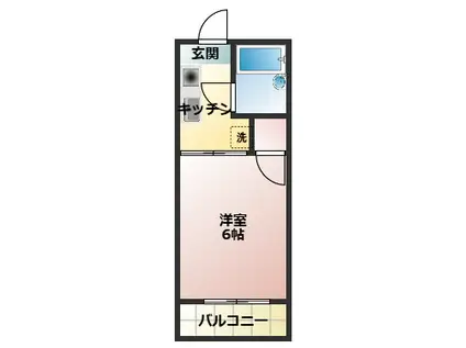 ファラコート日吉(1K/2階)の間取り写真