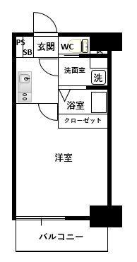 サヴォイエイペックス(1K/4階)の間取り写真