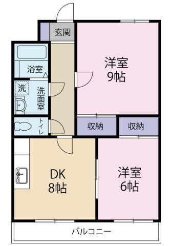 パレスフェアリーI(2DK/3階)の間取り写真