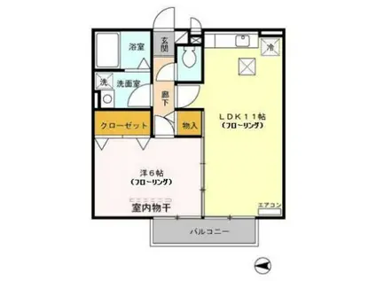 プレジオ(1LDK/1階)の間取り写真