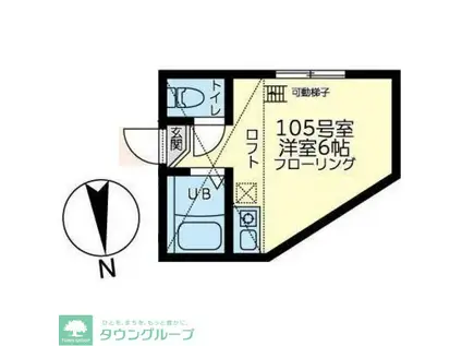 ユナイト大口アダムランバート(ワンルーム/1階)の間取り写真