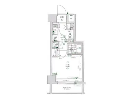 スパシエ アルカーノ府中(1K/4階)の間取り写真