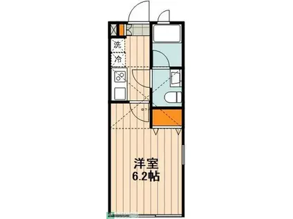 府中市分梅町2丁目計画(1K/2階)の間取り写真