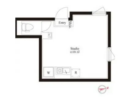 プランドール浅草(ワンルーム/1階)の間取り写真