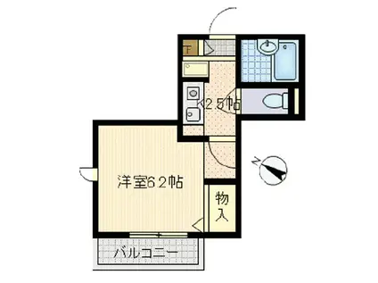 カーサ・リエータ(1K/3階)の間取り写真